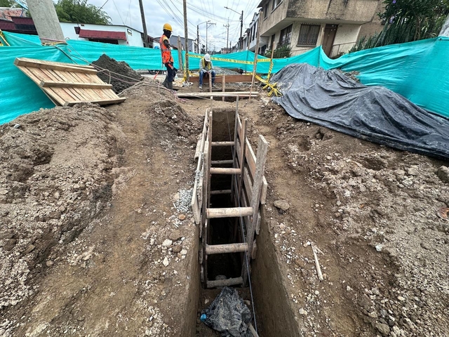 Avanza satisfactoriamente obra en el barrio Santander del municipio de Calarcá