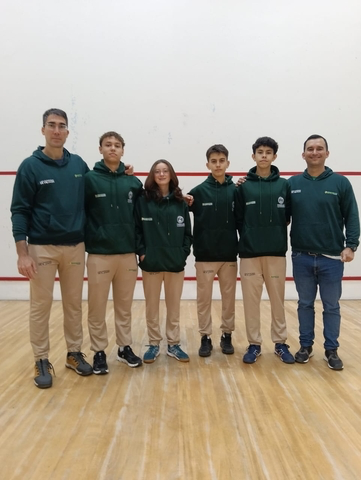 Quindío cerró la VI Válida Nacional de squash con oro y bronce gracias al apoyo de Indeportes