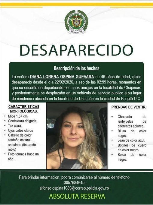 ¿Qué pasó con Diana Ospina? Desapareció tras salir de Theatron y ahora su familia denuncia extorsión