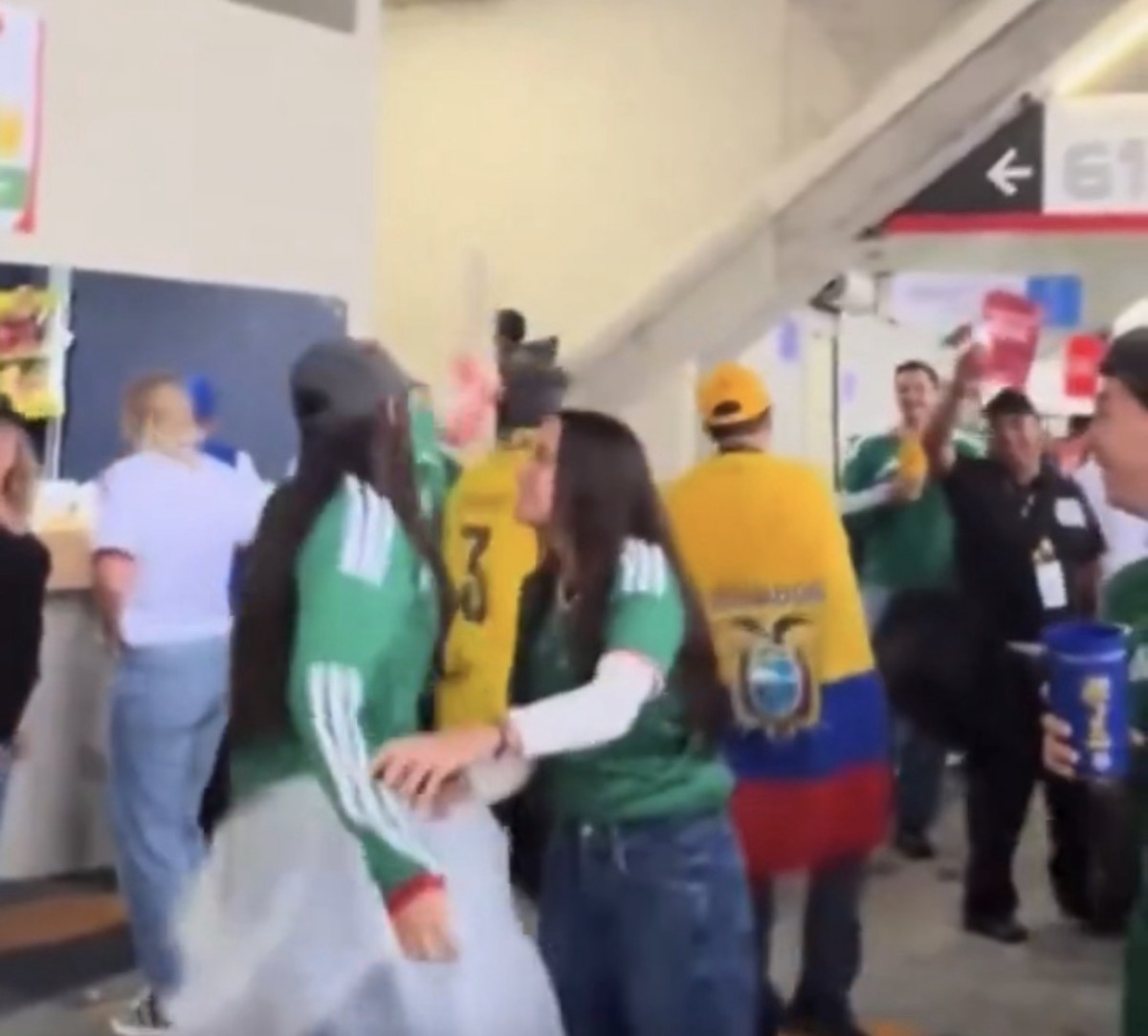 autoridades buscan a mujer que hostigó a dos ecuatorianos y piden que la FIFA la sancione