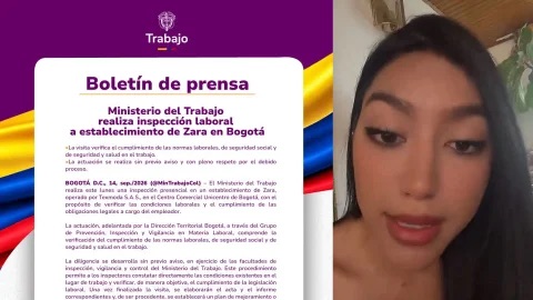 Ministerio del Trabajo inspeccionó Zara de Unicentro tras polémica por denuncia de una trabajadora